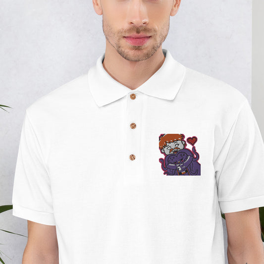 Captain_Fenhu Embroidered Polo Shirt