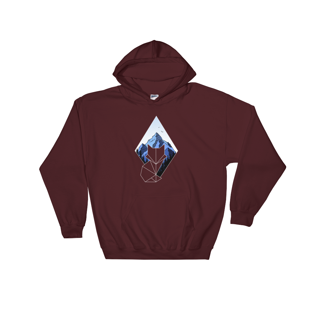 Diamond Fox Outline Hoodie