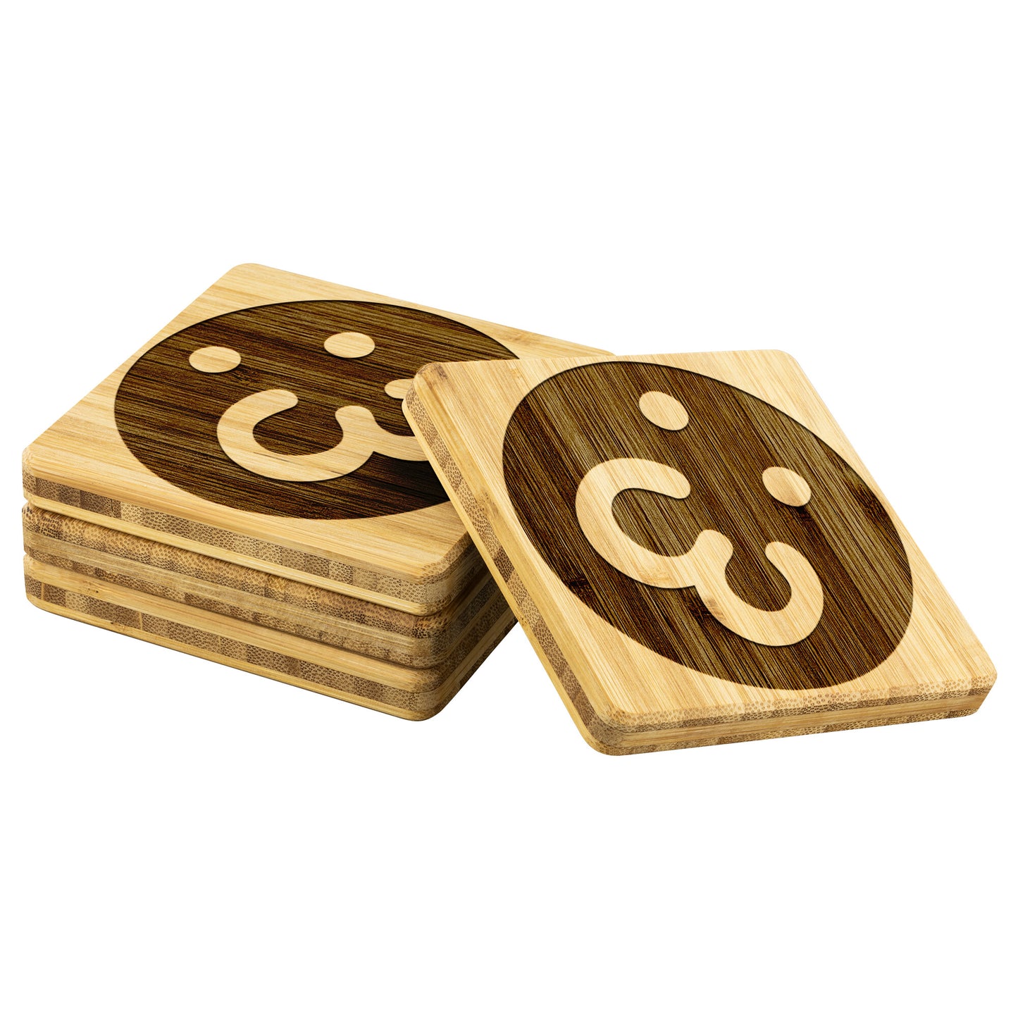 Swag Junkies Bamboo Coaster Set of 4