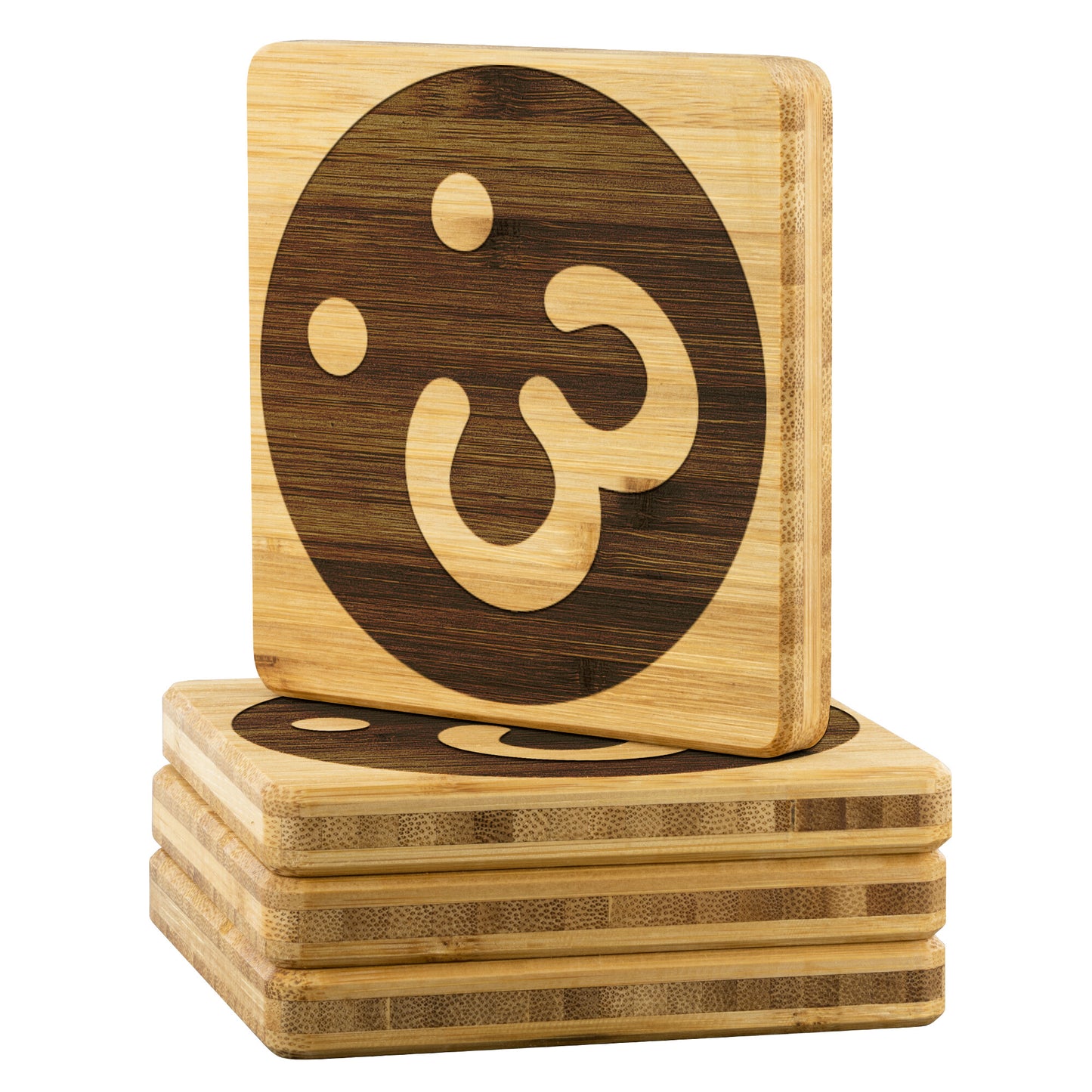 Swag Junkies Bamboo Coaster Set of 4