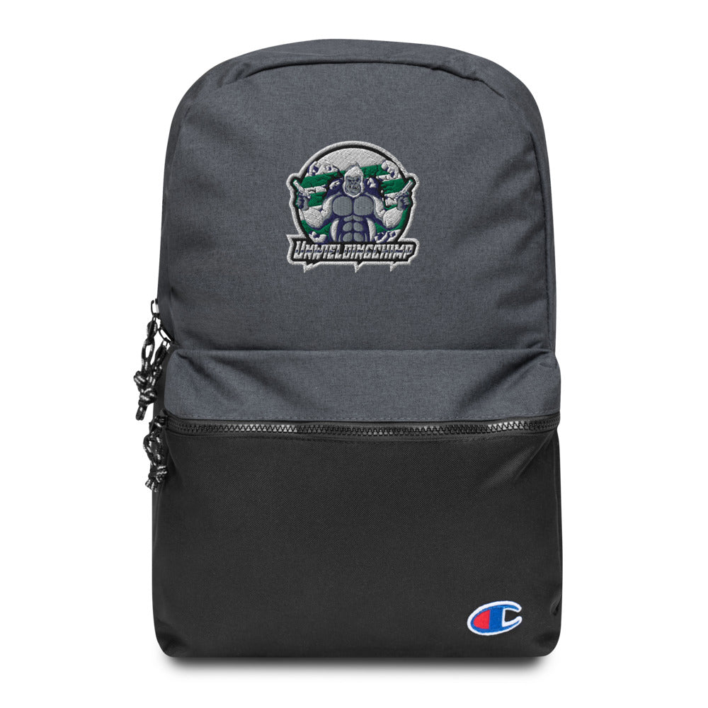 UnweildingChimp Embroidered Champion Backpack