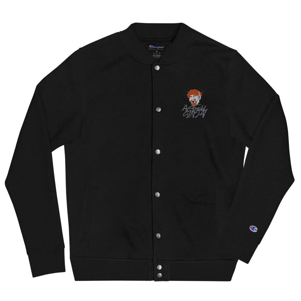 A Freakly Ginja Embroidered Champion Bomber Jacket