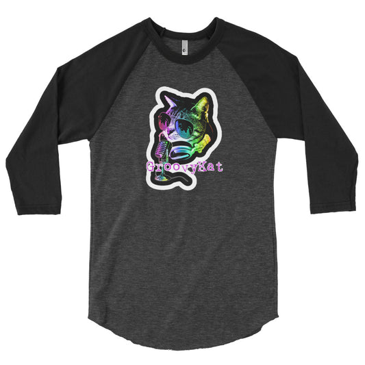 Groovykat 3/4 sleeve raglan shirt