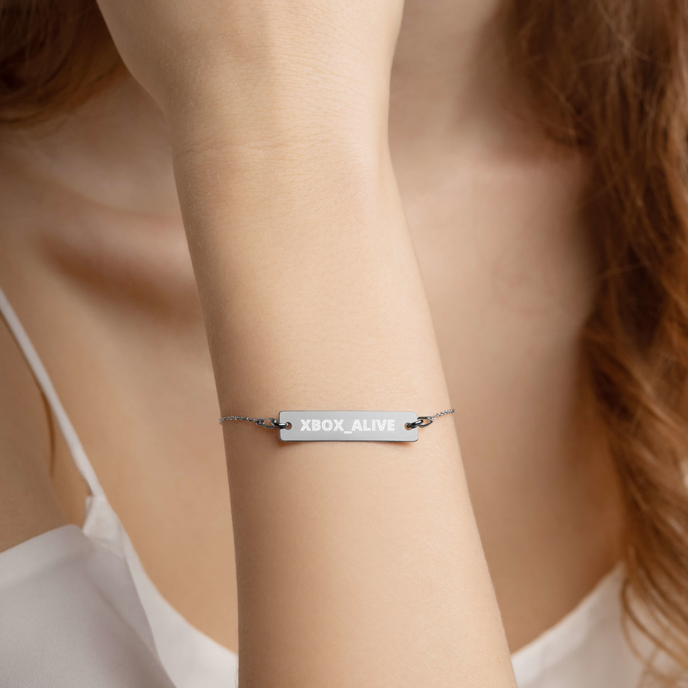 Xbox_Alive Engraved Silver Bracelet