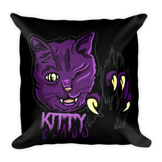 KittyChaos Logo Square Pillow