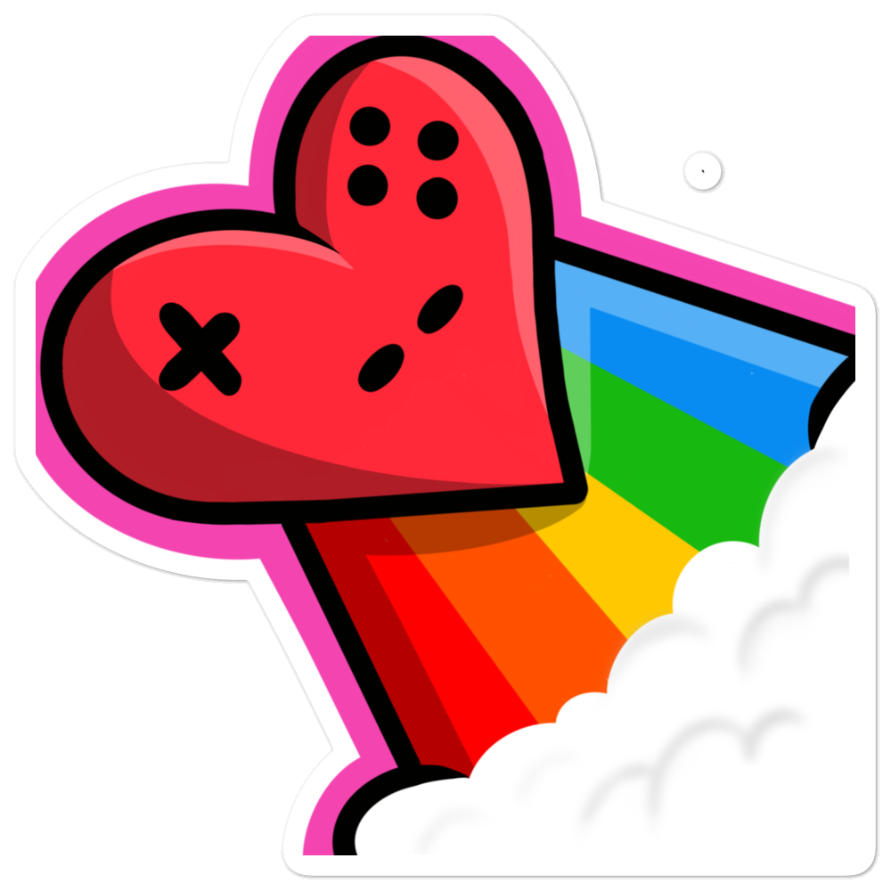 Flying Heart Sticker - heartsandcotrollers