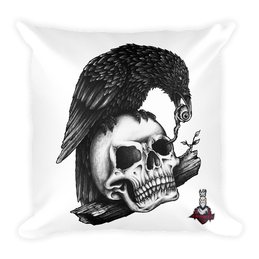 Raven Skull Pillow