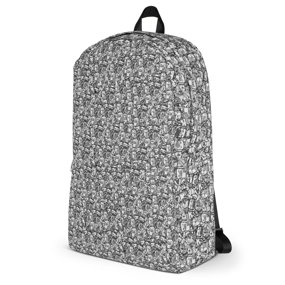 Treckie Emote Grayscale Backpack