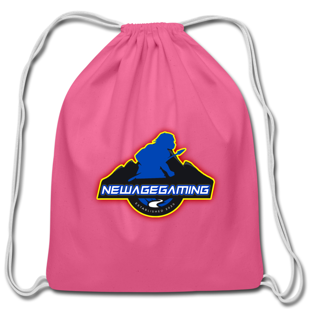 New Age Gaming Cotton Drawstring Bag - pink