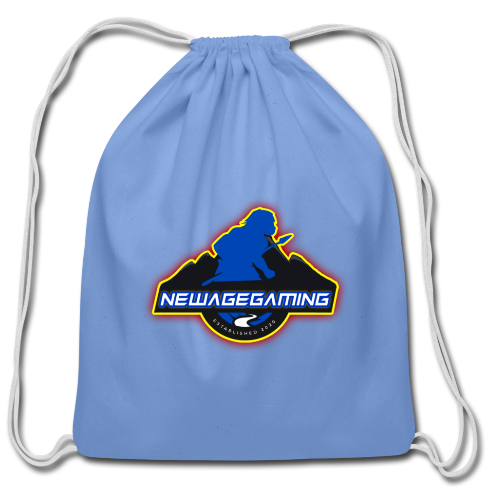 New Age Gaming Cotton Drawstring Bag - carolina blue