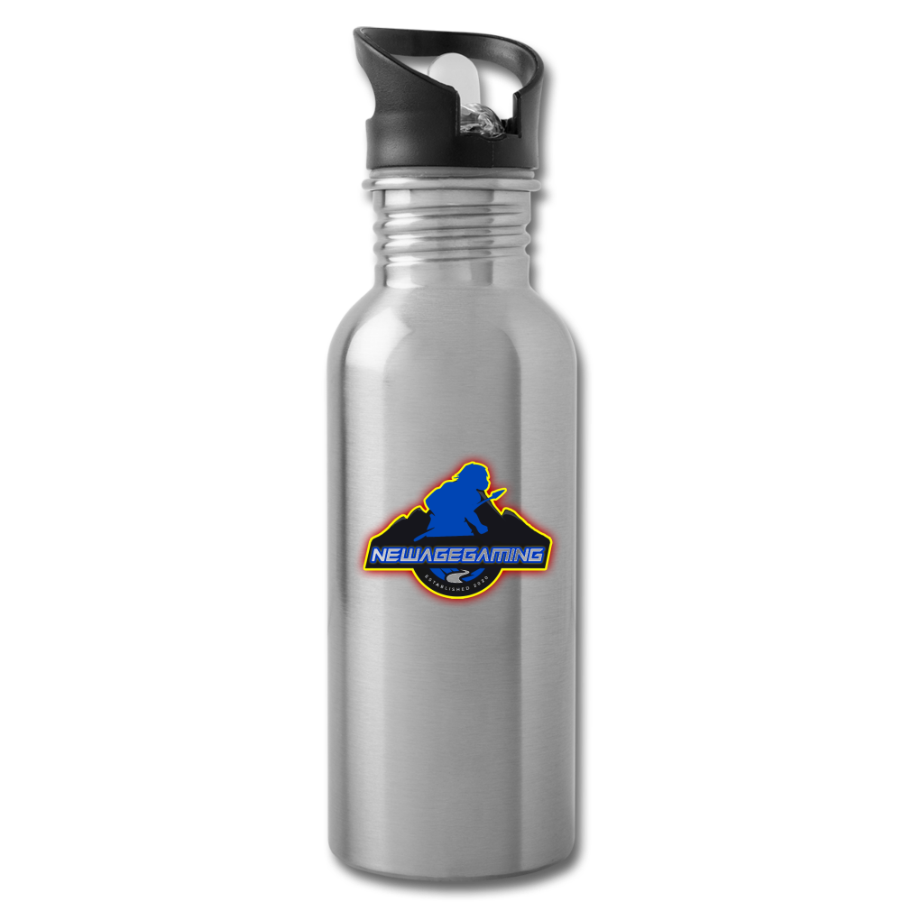 New Age Gaming Water Bottle - silver
