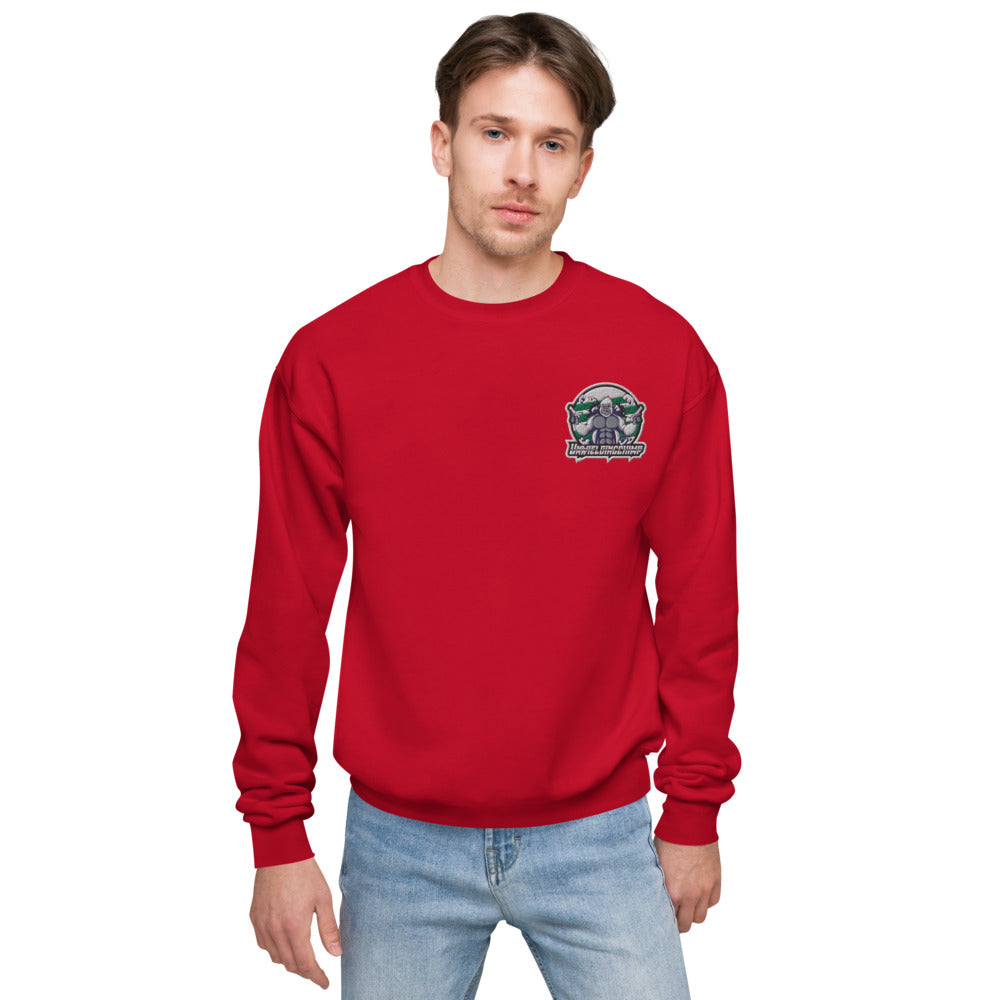 Unweilding_Chimp Embroidered Unisex Hanes fleece sweatshirt