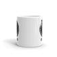 Hitachi White glossy mug
